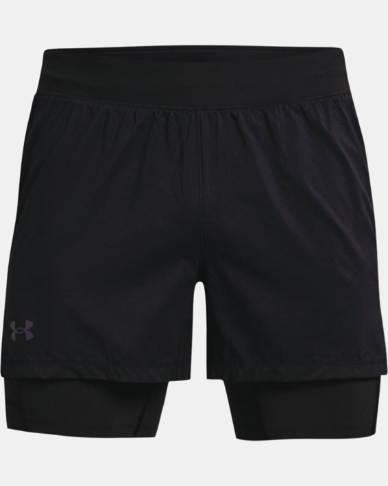Men's UA RUSH™ Run 2-in-1 Shorts, Black, pdpMainDesktop image number 3